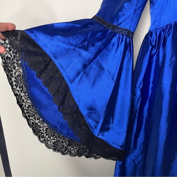 Medieval Renaissance Queen Witch Victorian Long Ball Gown Halloween Costum Dress - Picture 4 of 9